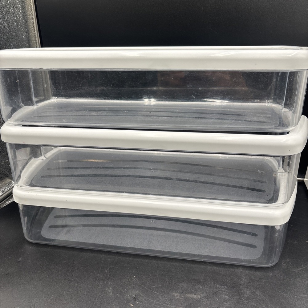 (3) Door Shelf Bin OEM Whirlpool Refrigerator W10321304 Kenmore WPW10431304 GUC